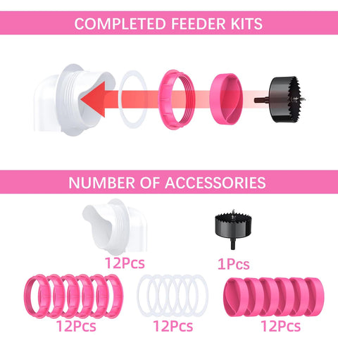 DSTANA feeder compatible with most containers for small flocks