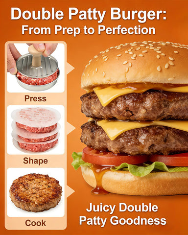 DSTHISAR wax paper pack included with 100 sheets for patty prep