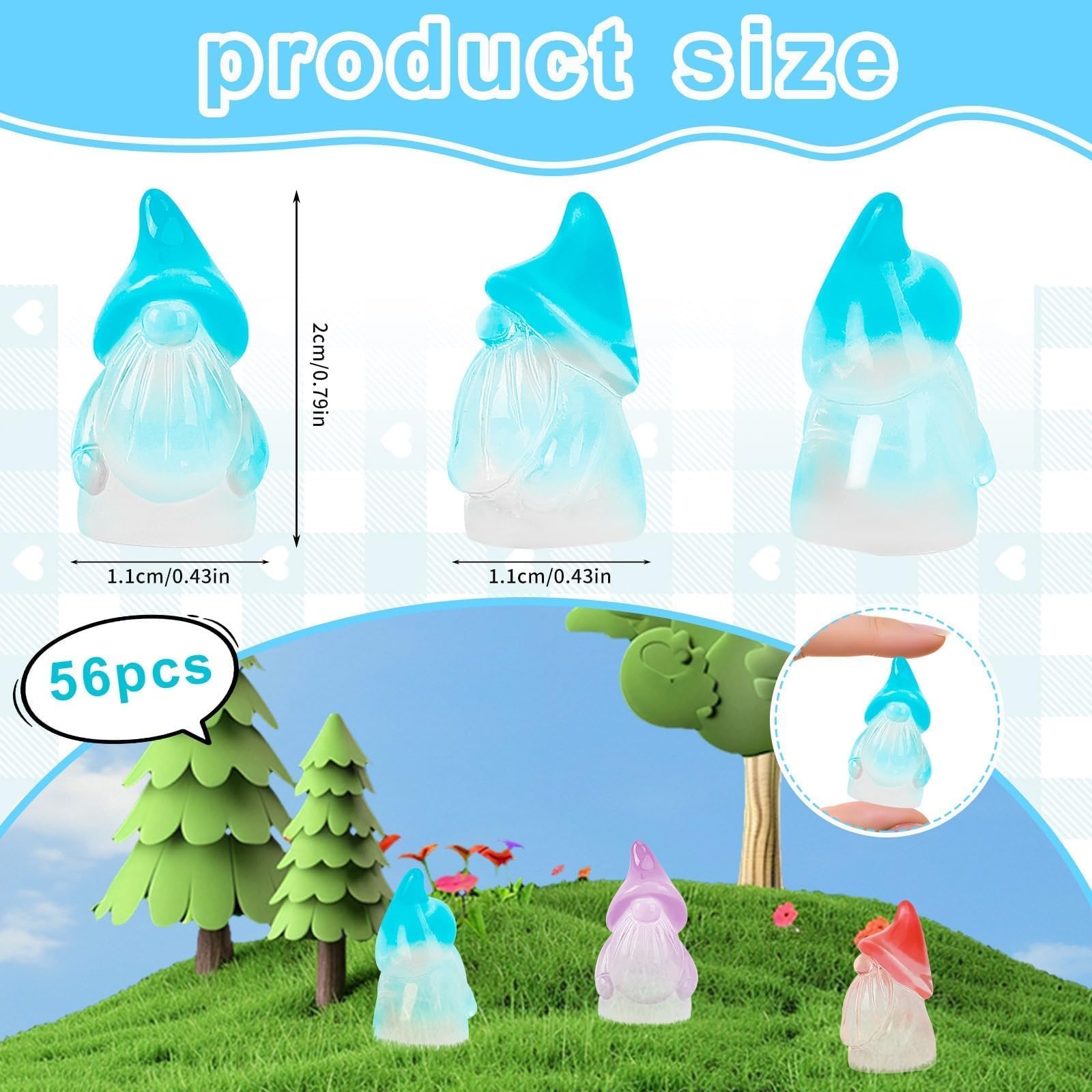 DTOFOOT luminous pink mini gnome adds whimsical charm to dollhouses and desks.