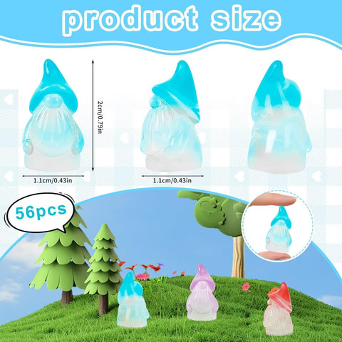 DTOFOOT luminous pink mini gnome adds whimsical charm to dollhouses and desks.