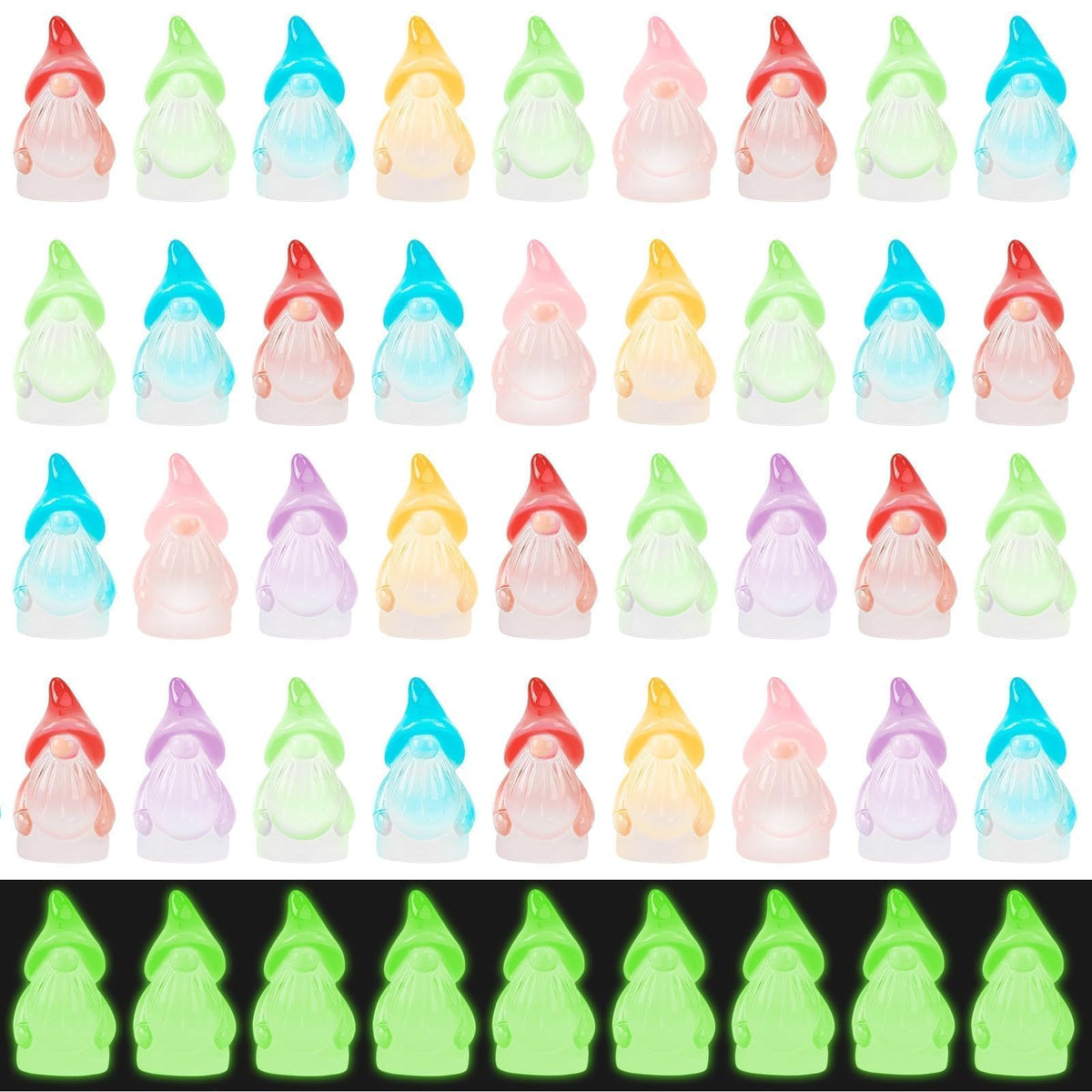 DTOFOOT luminous red mini gnome for vibrant garden accents and fairy landscapes.