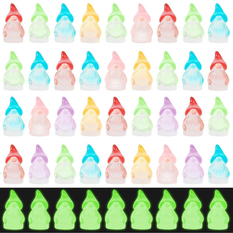DTOFOOT luminous red mini gnome for vibrant garden accents and fairy landscapes.