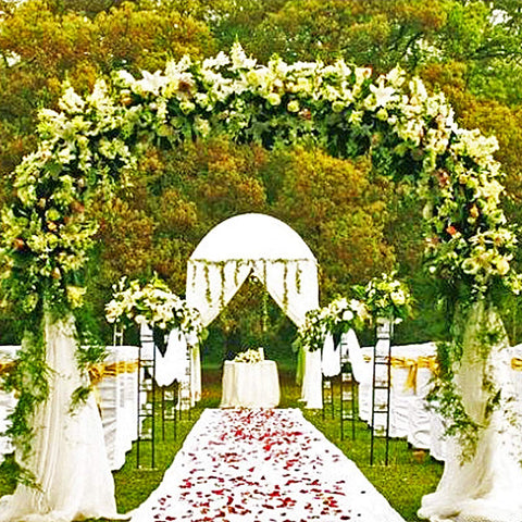 DTnature lightweight metal arch easy to assemble and disassemble for events.