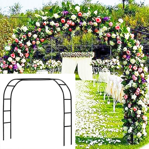 DTnature metal garden arbor wide arch for flexible entry design.