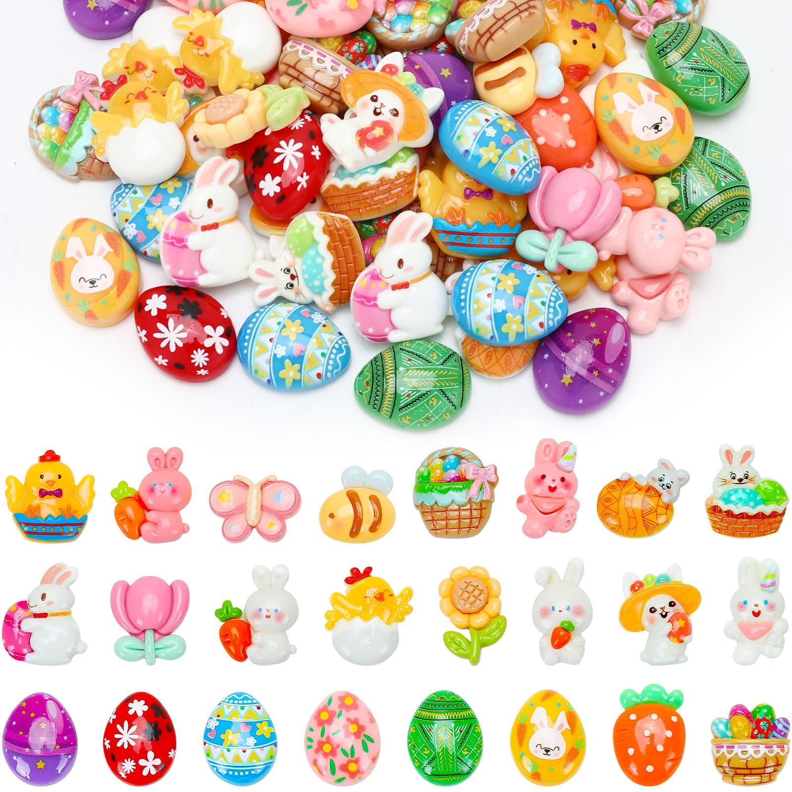 DTOFOOT Easter resin charm bunny close-up for cheerful basket decor