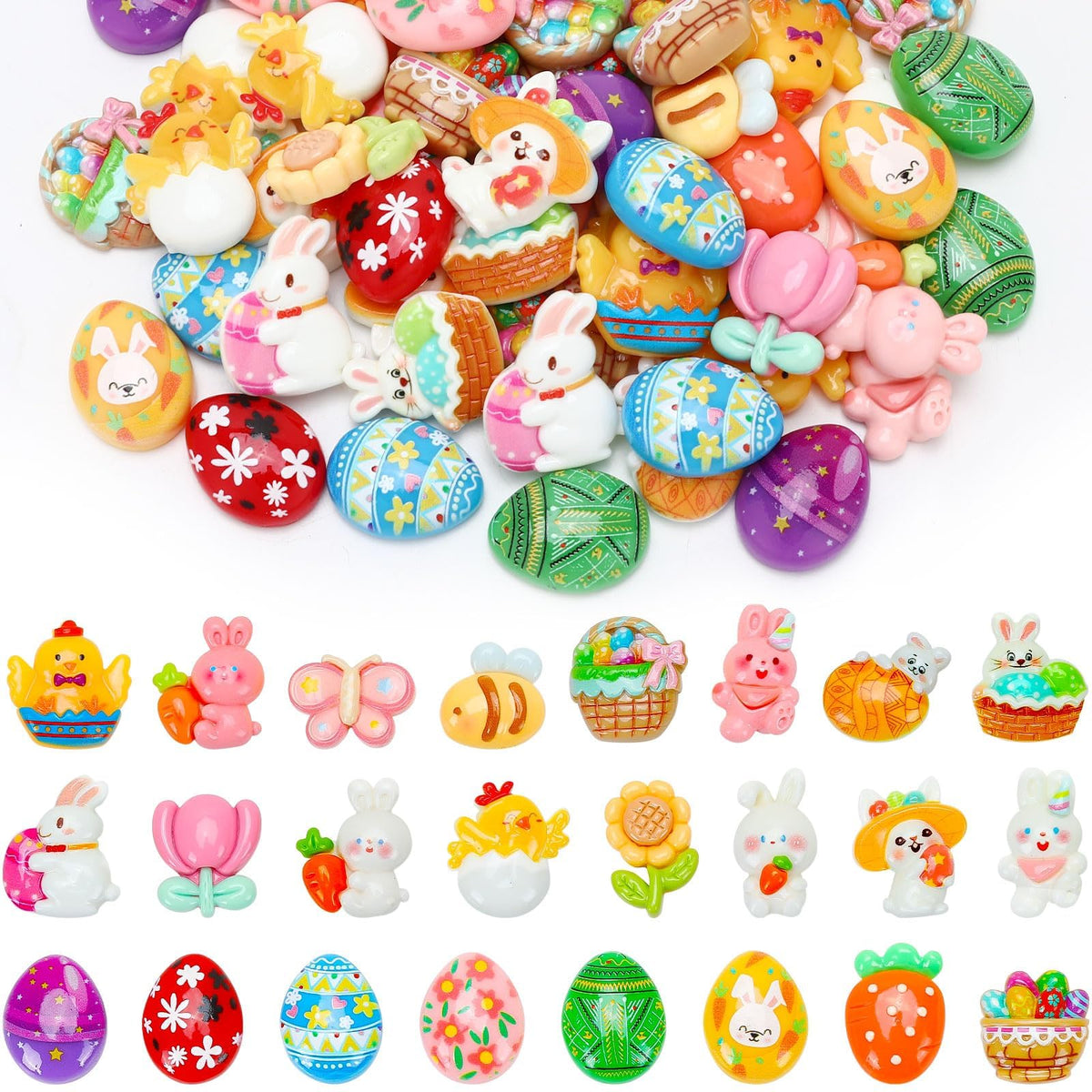 DTOFOOT Easter resin charm bunny close-up for cheerful basket decor