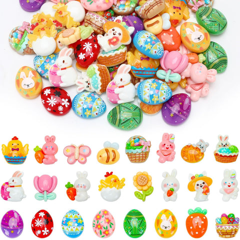 DTOFOOT Easter resin charm bunny close-up for cheerful basket decor