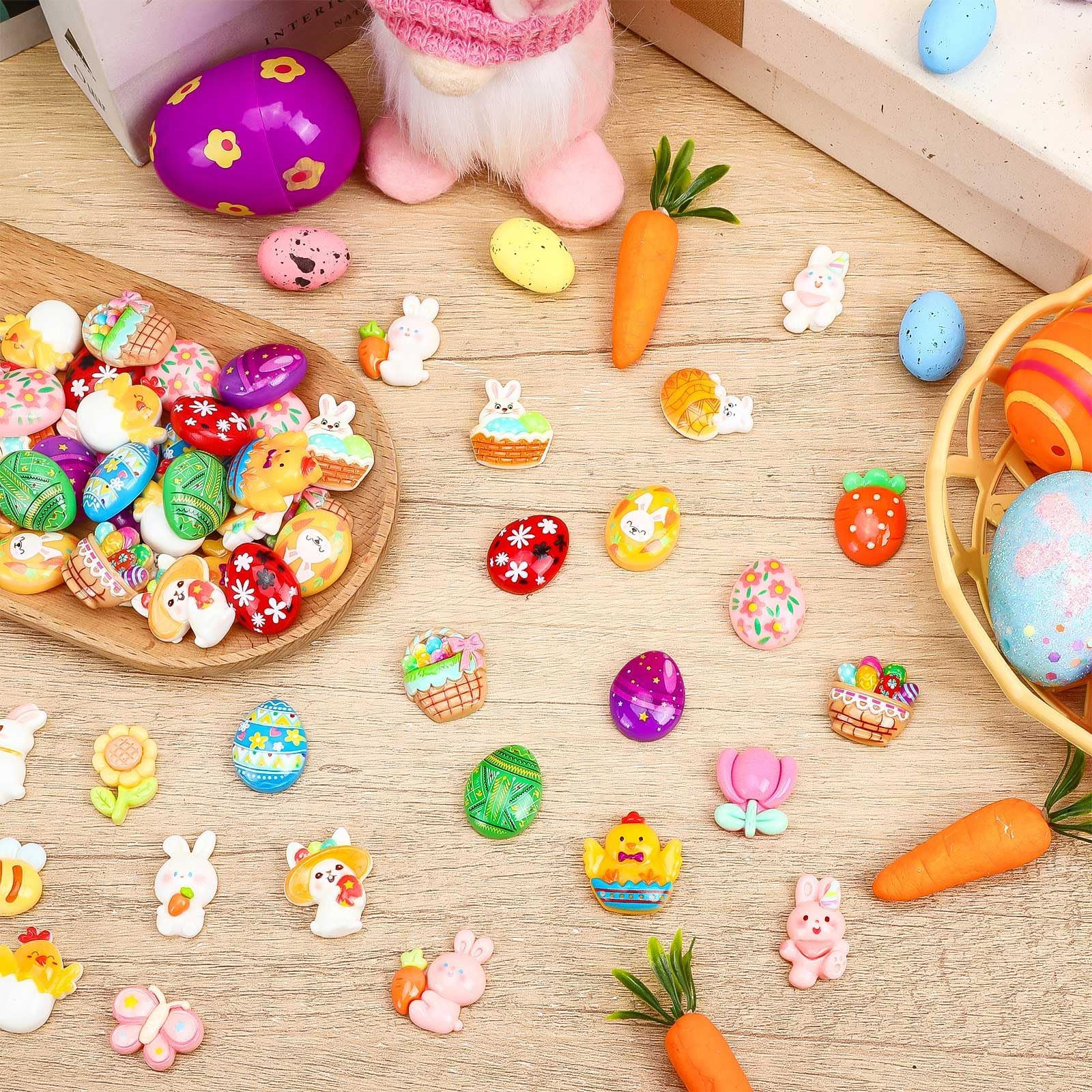 DTOFOOT Easter resin charm carrot accent for baskets