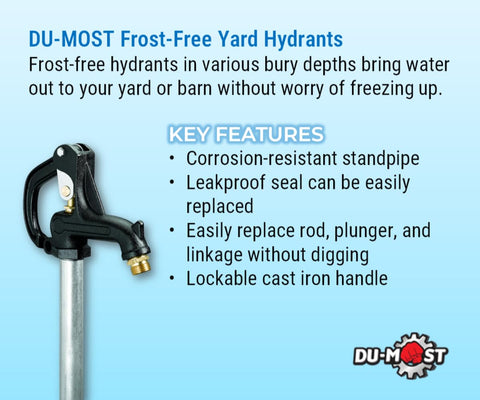 DU-MOST hydrant with lockable cast iron head ensures secure operation.