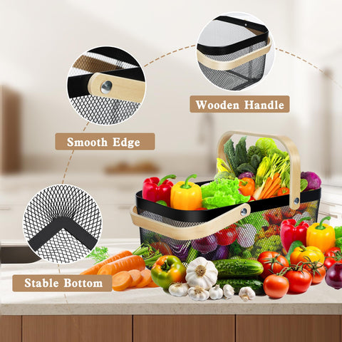 Dualshine garden harvest basket small mesh for compact market sorting