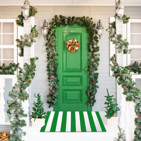 Duraaamo layered doormat allows quick seasonal updates by swapping the top layer.