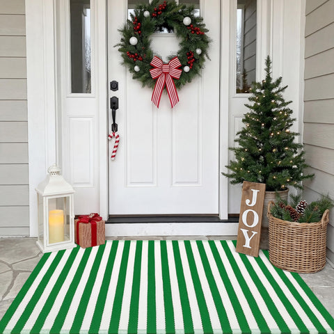 Duraaamo durable polyester rug suited for indoor or outdoor use.