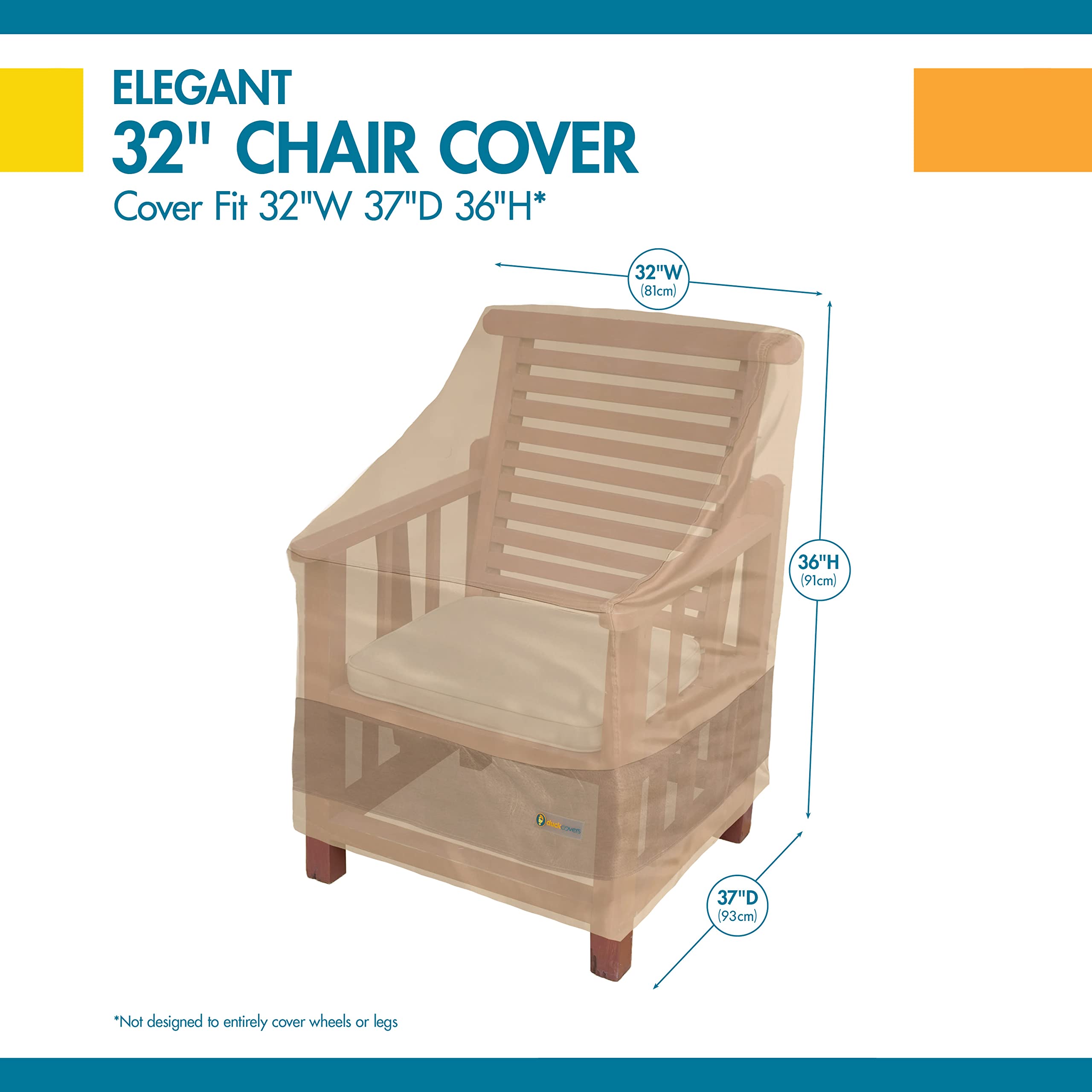 Duck Covers Elegant rain-shedding fabric keeps outdoor chairs dry in showers