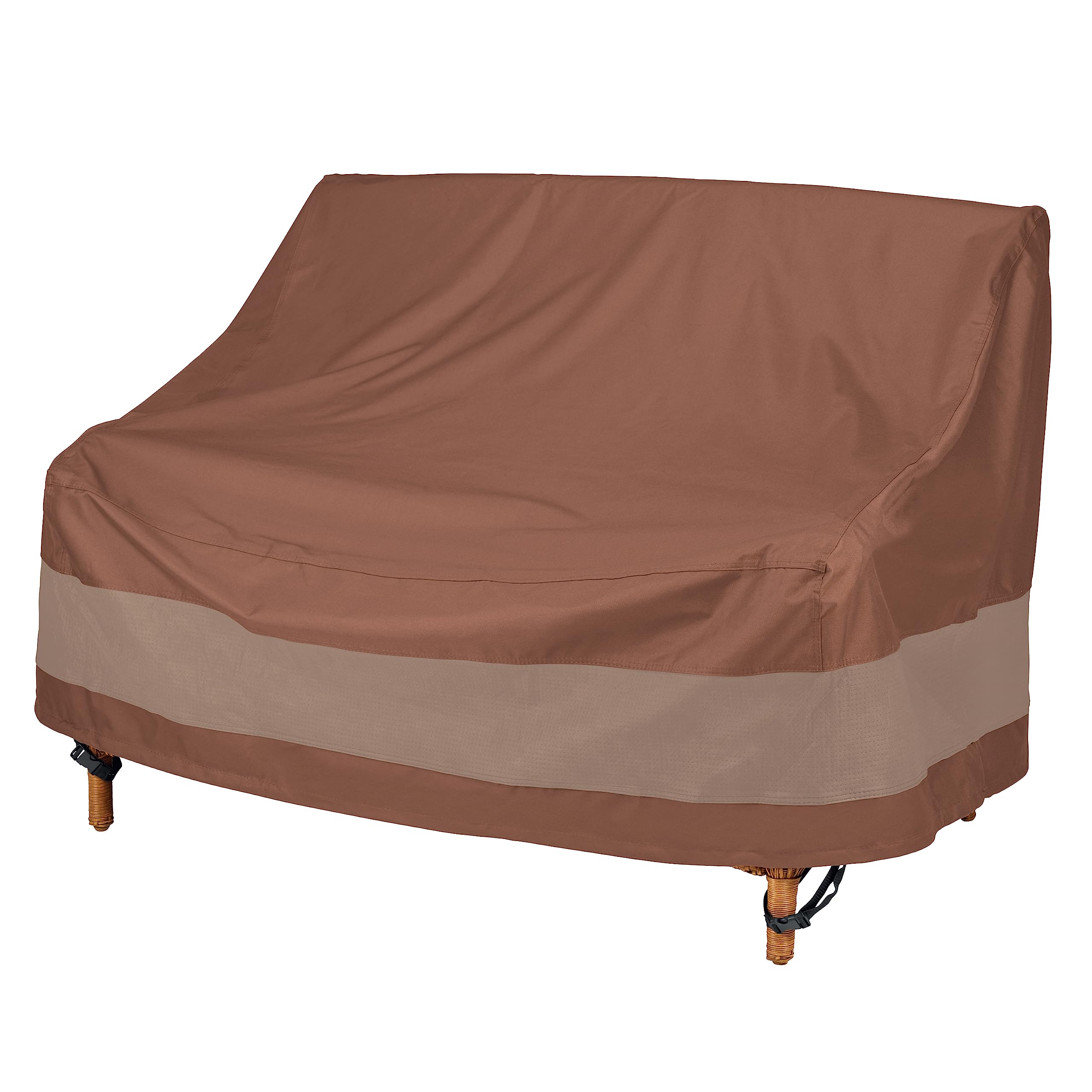 Duck Covers ULV543735 loveseat cover front view protects against rain and dust