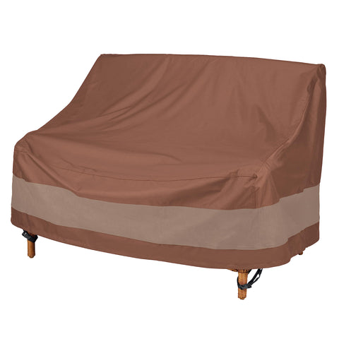 Duck Covers ULV543735 loveseat cover front view protects against rain and dust