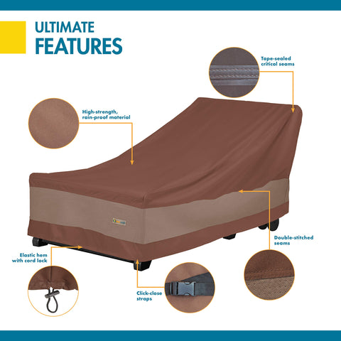 Duck Covers cover secured with click-close buckles and cord lock for windy days