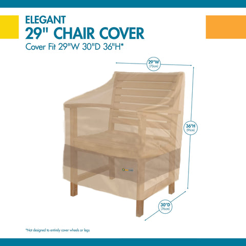 Duck Covers Elegant fits chairs measured 29W x 30D x 36H.