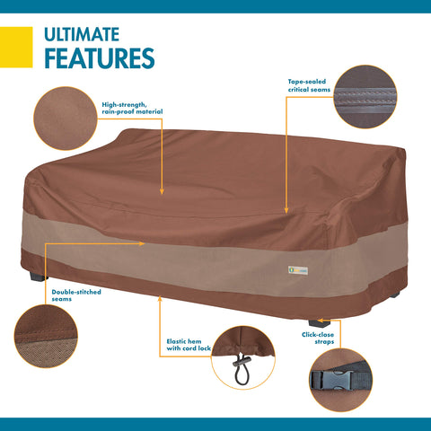 Duck Covers click-close straps keep the cover secure on windy days.