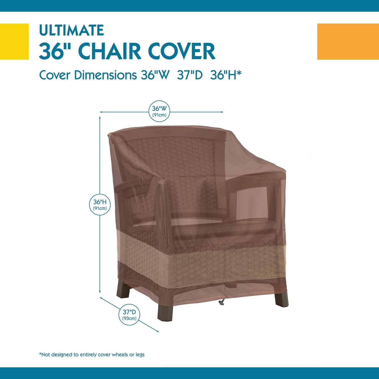 Duck Covers Ultimate chair cover with sealed seams prevents leaks in wet weather.