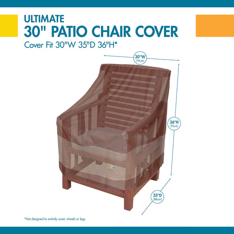 Duck Covers Ultimate waterproof Adirondack chair cover secured with buckles and cord lock