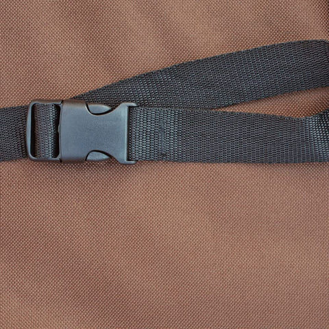 Duck Covers Ultimate Waterproof Loveseat Cover corner straps keep the cover secure in windy weather.