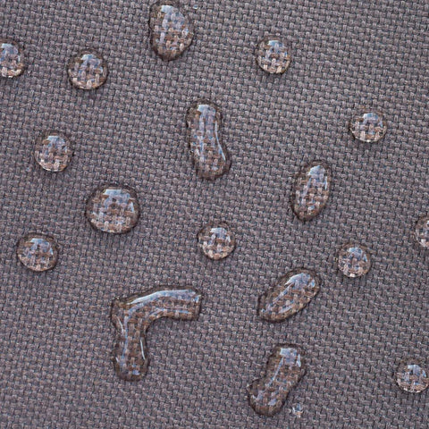 Duck Covers Ultimate Waterproof Loveseat Cover mocha cappuccino color complements outdoor furniture.