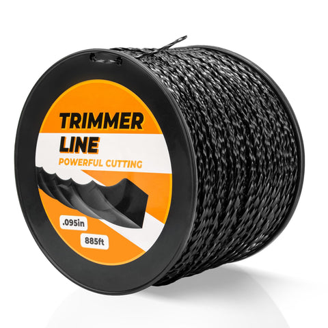 DuckcowsC 885ft .095 black diamond trimmer line spool, ideal for Echo compatibility.