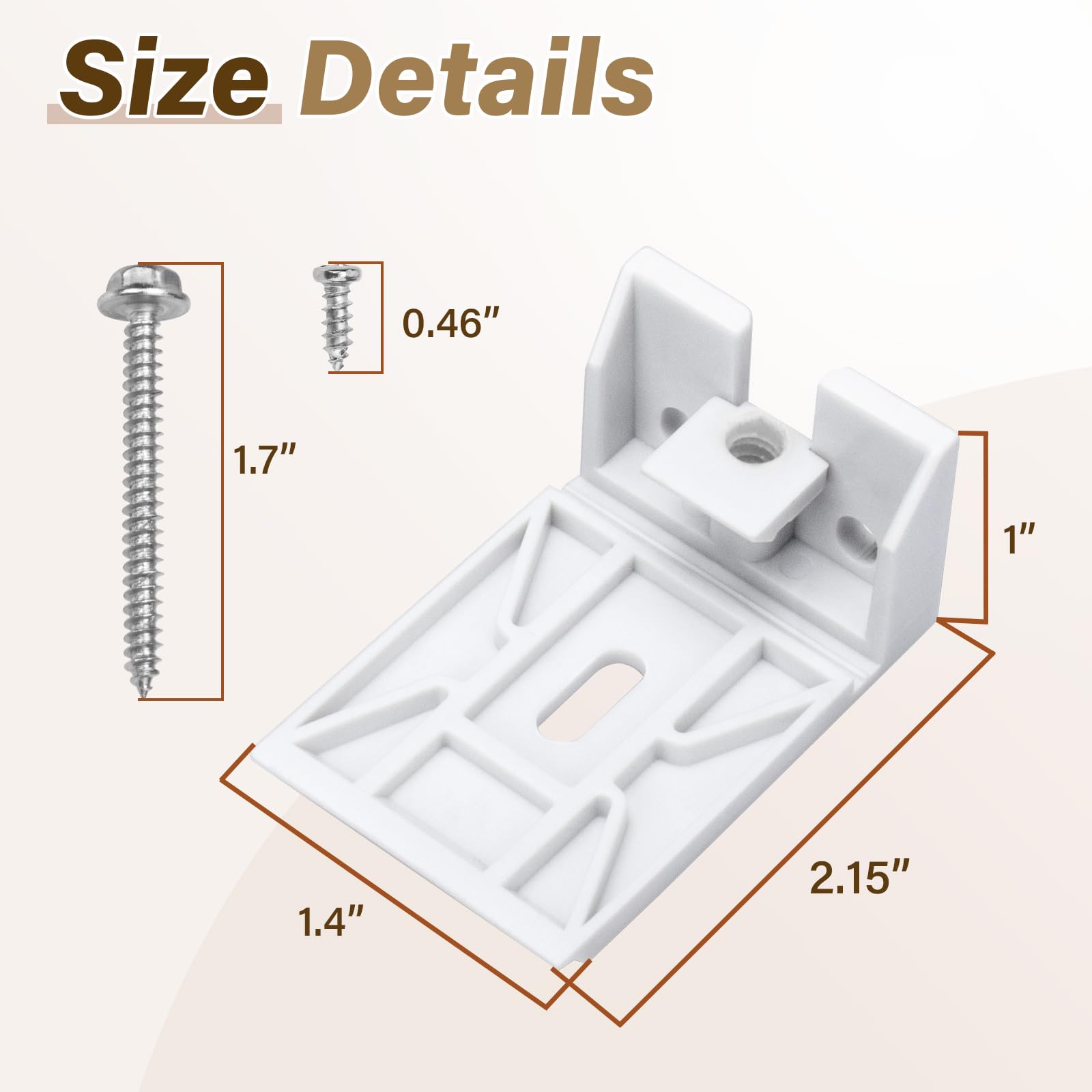 DuckcowsC Hunter Douglas-compatible bracket ready for quick headrail mounting.