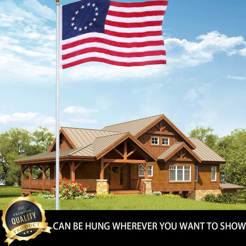 Ducuh flag shipped individually, ready for quick setup.