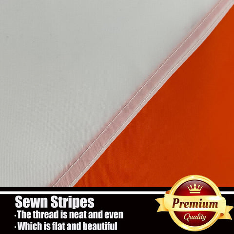 ducuh Irish flag with sewn stripes and reinforced edges