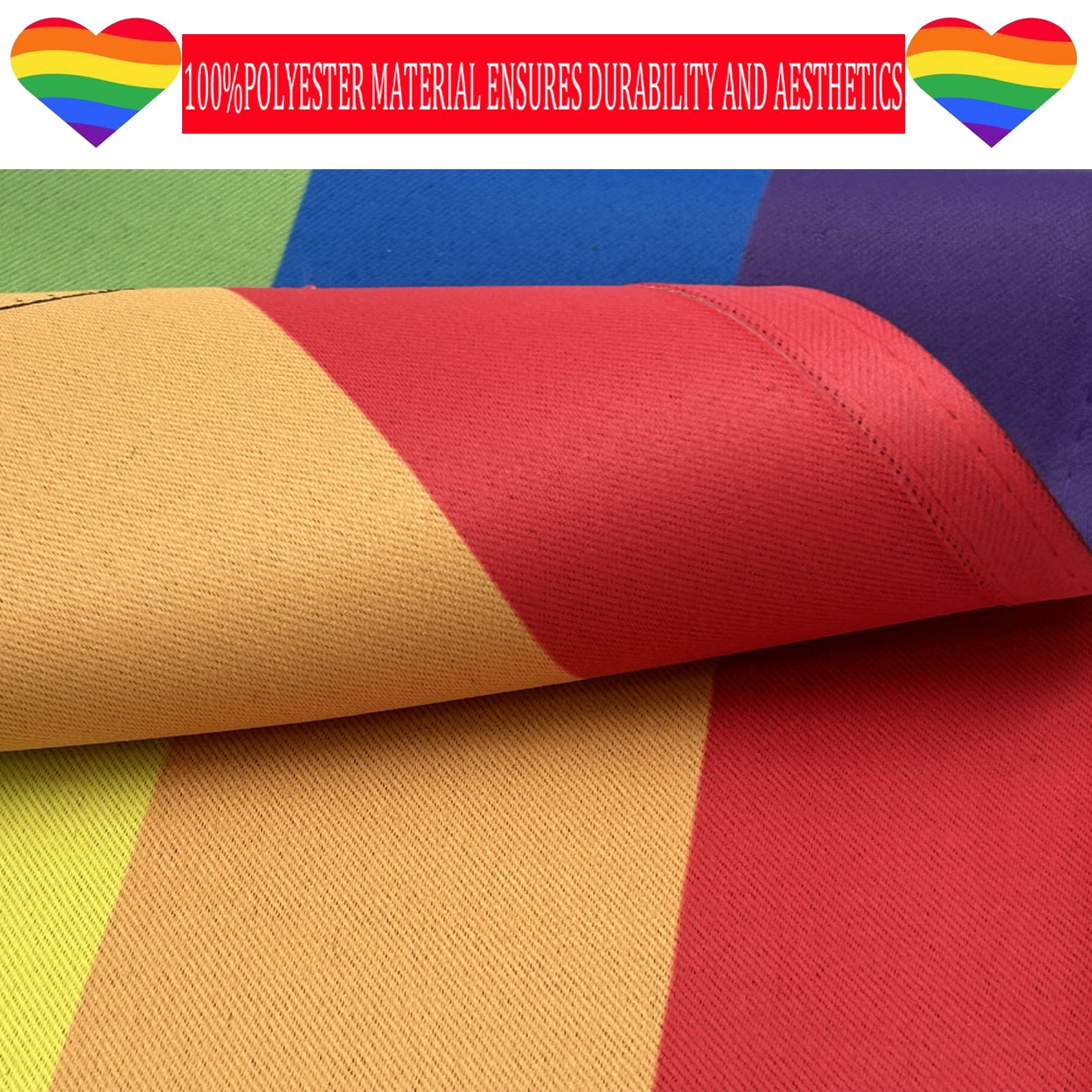 Ducuh LGBTQ pride garden flag ready for flagpole display