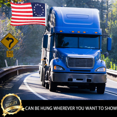 Ducuh nylon flag with nano-layer protection resists water and UV.