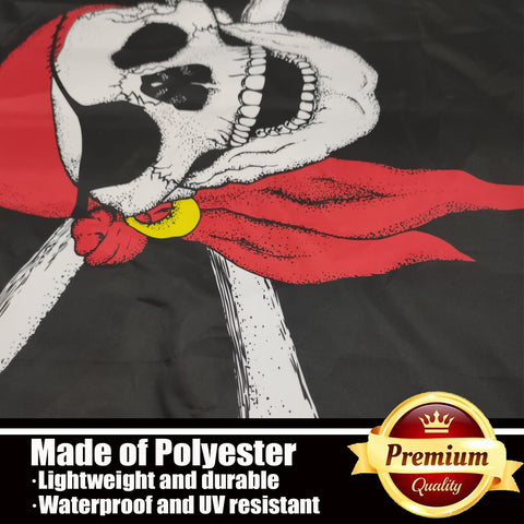 Ducuh flag with rust-proof brass grommets ready for wall or pole hanging.
