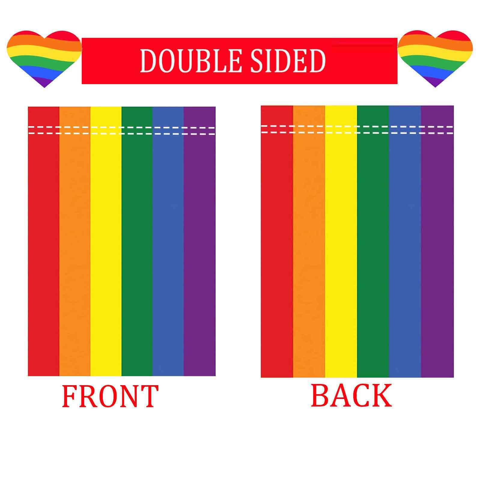 Ducuh outdoor pride yard flag enhances porch visibility with vivid hues
