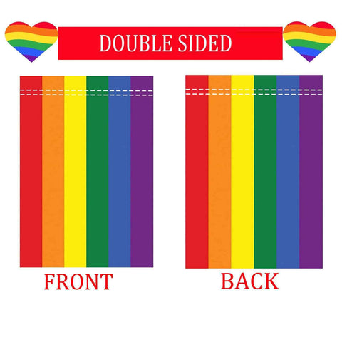 Ducuh outdoor pride yard flag enhances porch visibility with vivid hues