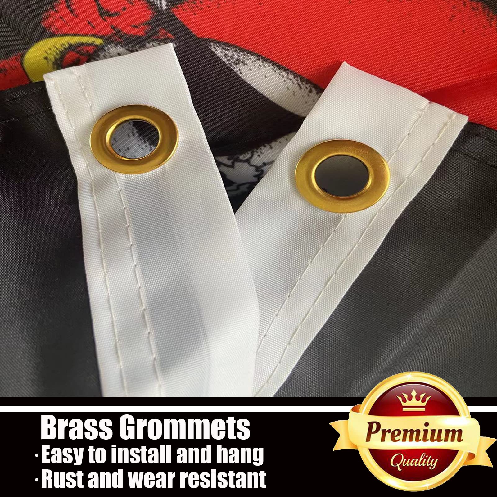 Ducuh 100% polyester flag offers UV resistance for sunny days.
