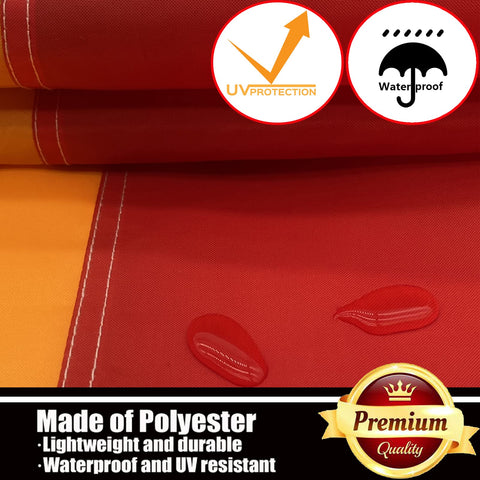 Ducuh durable polyester fabric delivers long-lasting color and wind resistance for outdoor flags