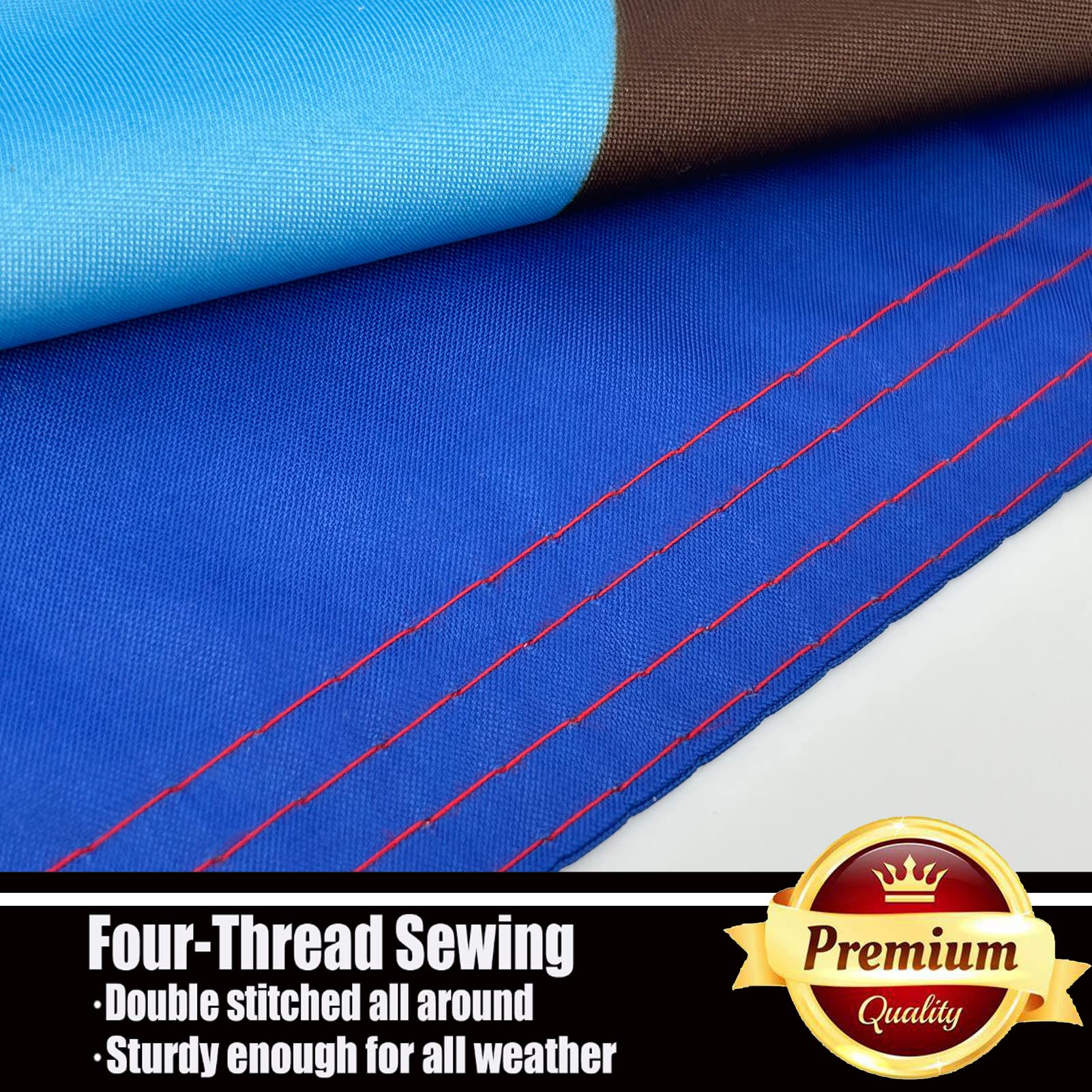 ducuh Progress Pride flag measures 3x5 feet for versatile indoor or outdoor use.