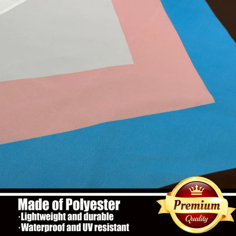 ducuh Progress Pride flag is made of 100% polyester with UV resistance.