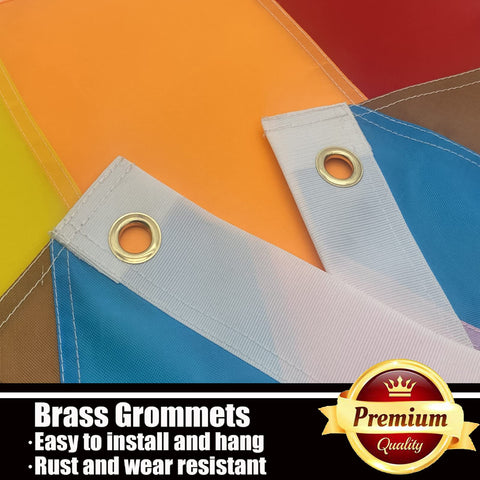 Ducuh pride flag stitching reinforced edges for long-lasting display