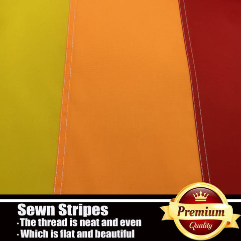 Ducuh rainbow flag with sewn stripes enhances visual fidelity and wear resistance