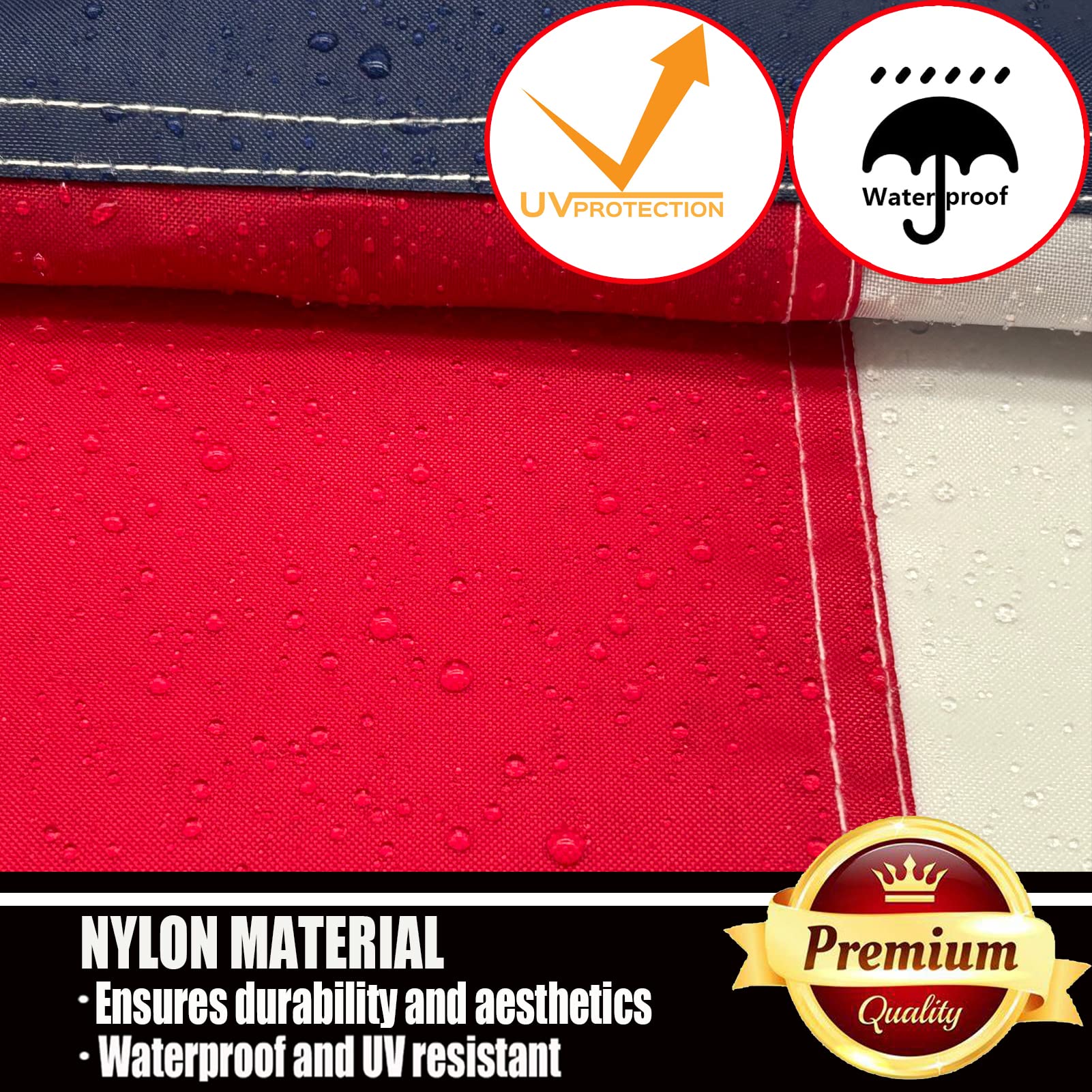 Ducuh flag 3x5 brass grommets enable secure, durable mounting.