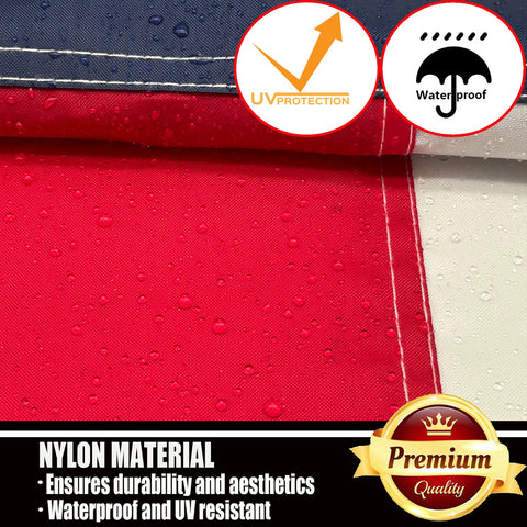 Ducuh flag 3x5 brass grommets enable secure, durable mounting.