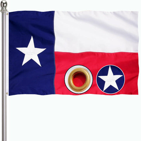 Ducuh Texas flag 3x5 with embroidered stars for a bold outdoor display.