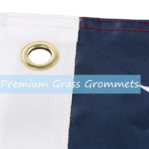 Duduta brass grommets flag: rustproof hardware for secure mounting.