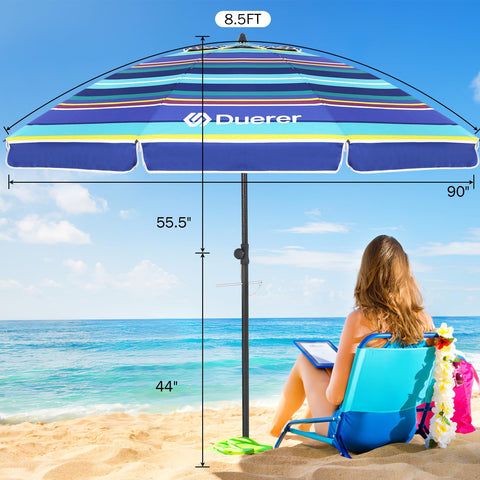 Duerer adjustable-height pole supports comfortable shade at any spot
