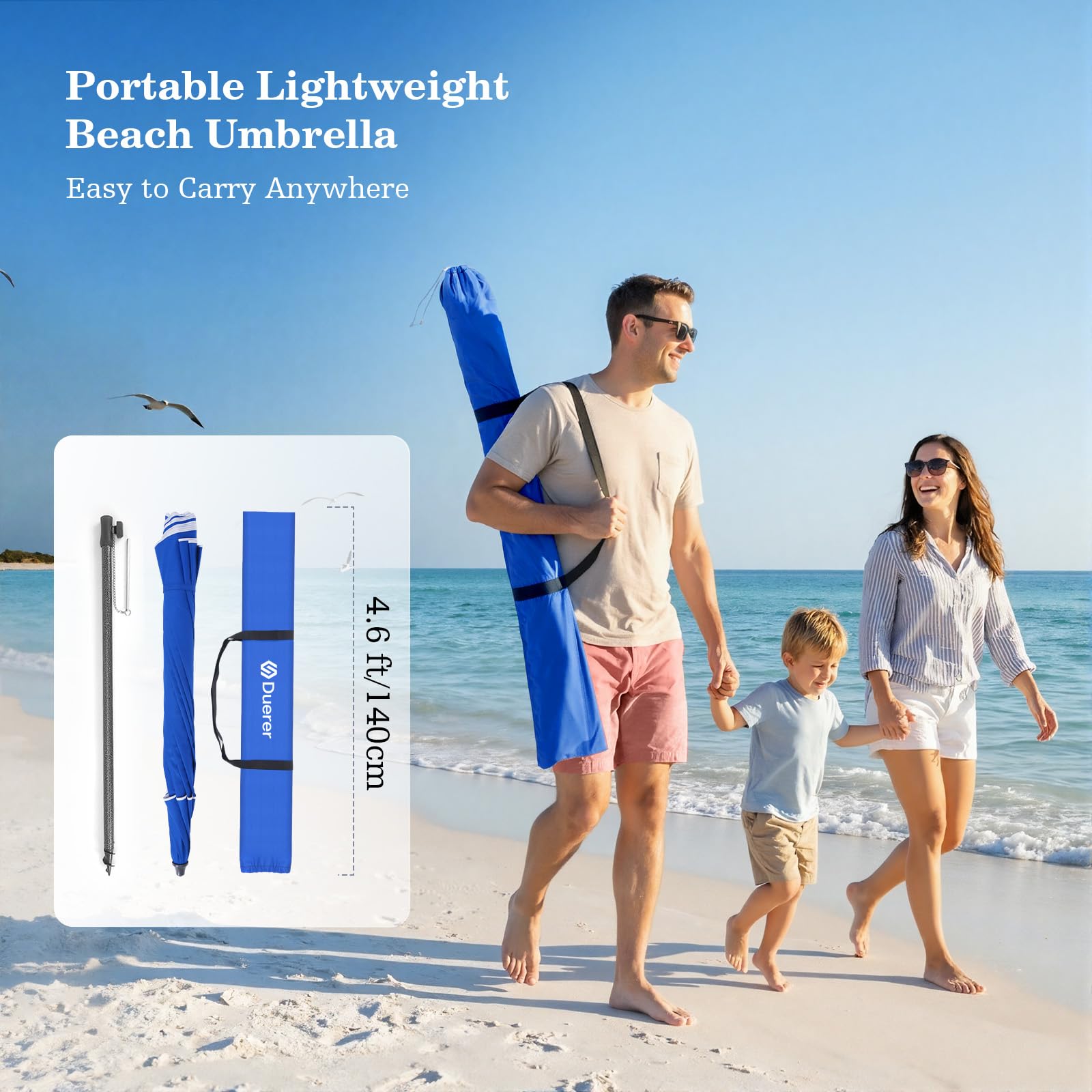 Duerer outdoor umbrella suited for beach pool patio and garden use