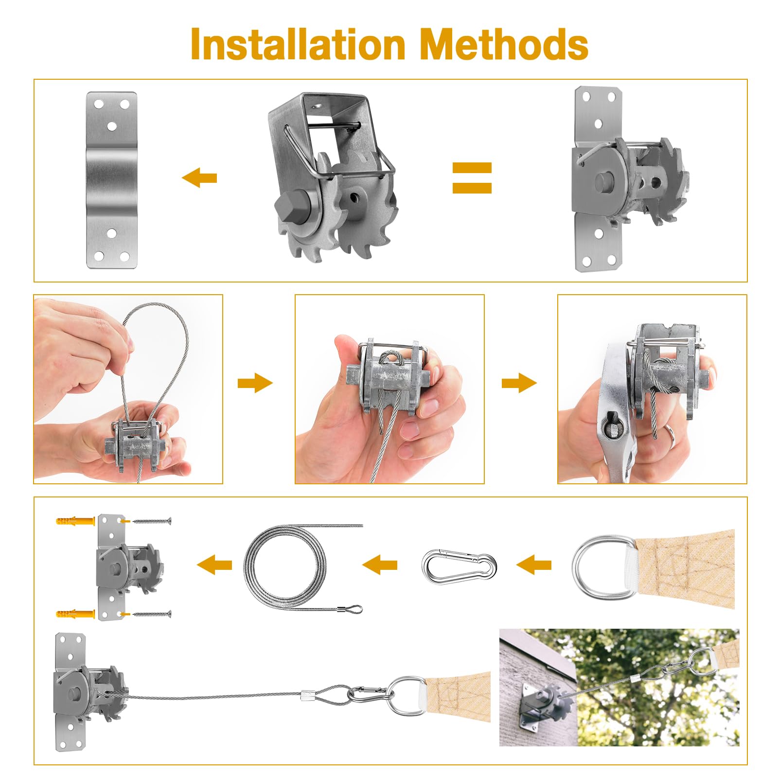 Duerer snap hook for sun sail hardware enables quick, secure connections
