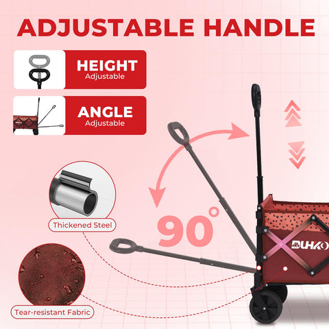 DUHKOI telescopic handle offers comfortable grip to reduce wrist strain.