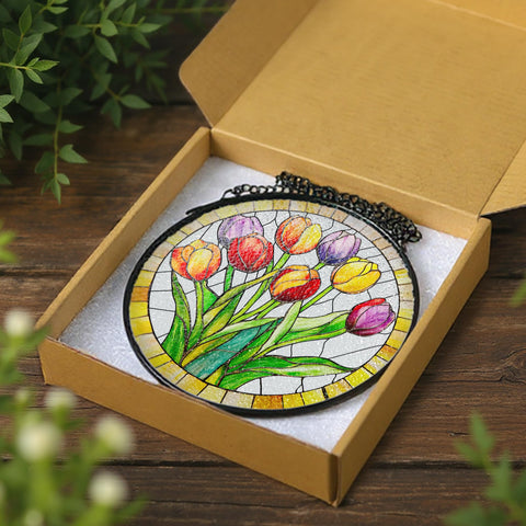 DUJITODOH colorful window decor brightens spaces and makes a thoughtful gift.